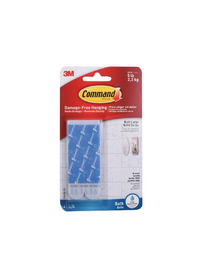 Buy 4-Piece Damage Free Hanging Adhesive Replacement Strip Set Blue 5.75 x 0.3 x 3.88 Inch in Saudi Arabia