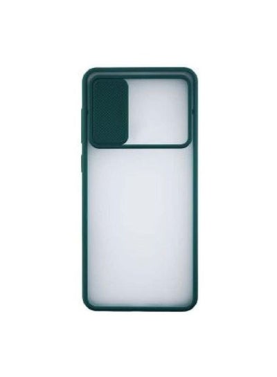 اشتري Clear and Dark Green Case with Sliding Camera Protector for Oppo Reno 5 4G / Reno 5 5G - Stylish and Protective Smartphone Case في مصر