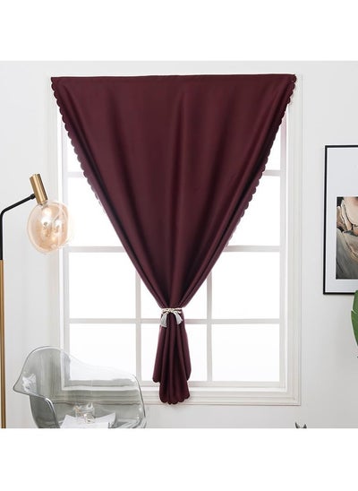 اشتري Blackout Curtains, Portable 100% Self Adhesive Simple and Easy to install for Bedroom Window Thermal Lnsulated Kitchen Room Darkening Small Drapes 1Pcs Red, 47"×72" في الامارات