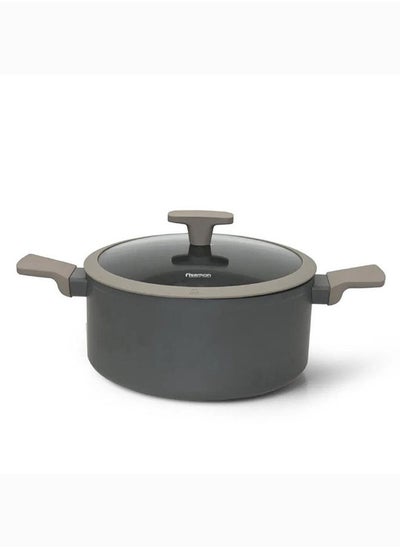 Buy Nikki Casserole 6.7 Liter Modern Aluminum Pots And Pans For Kitchen L 28x28 X H 13cm in UAE