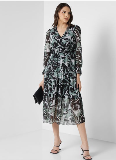 Buy Abstract Print Dress in UAE