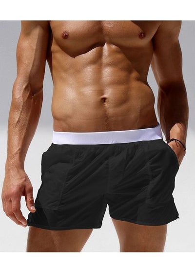 اشتري Men's Beach Shorts Sheer Sports Fashion Casual Swimming Shorts في السعودية