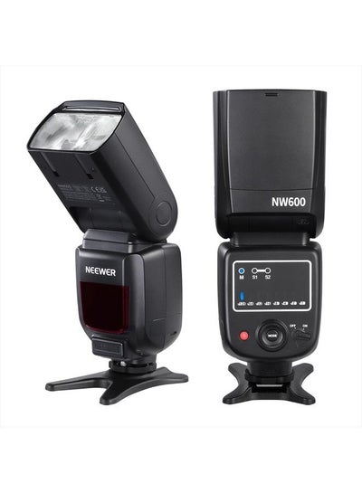 Buy NEEWER NW600 Flash Speedlite Compatible with Canon Nikon Panasonic Olympus Pentax Fujifilm Sony DSLR and Mirrorless Cameras with Standard Hot Shoe, GN40 On Camera Flash with Manual, S1/S2 Slave Mode in UAE