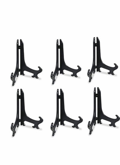 اشتري Plate Stand, 8 Inch 6pcs Wood Easels Plate Display Stands, Picture Frame Stand, Holder Solid Wood Base Bracket Decoration Frame Swing Plate Photo Shelf Bracket 6 Pack في الامارات