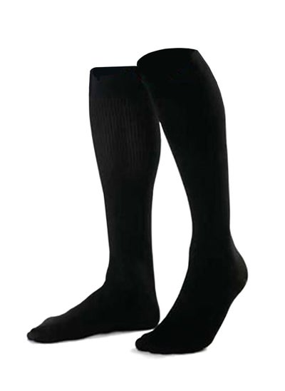 اشتري Bamboo Compression Socks | for Men & Women, Soft & Comfortable, All Day Use, Improves Circulation, Energize Legs, for Sitting at Work, Office, Travel, Sports, Athletes  - Black في الامارات