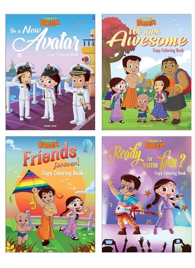 Buy Chhota Bheem - Copy Coloring Box Set of 4 Books : Activity Books For Kids in UAE