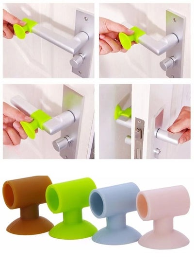 Buy 5 Pieces Of Rubber Door Handle Protection Pad, Made Of Silicone in Egypt