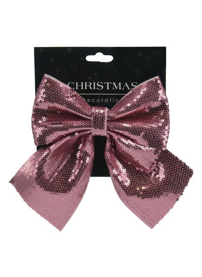 اشتري Christmas  Bow Paillette 17cm Pink في الامارات