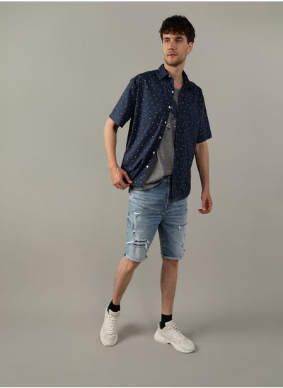 Buy AE Printed Button-Up Poolside Shirt in UAE