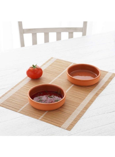 Buy Viapot Rumeli 2-Piece Chip & Dip Dia16X4cm - Natural in UAE