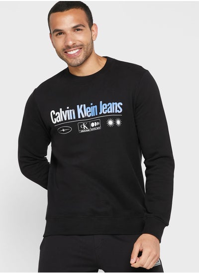 Buy Logo Crew Neck Sweatshirt in Saudi Arabia