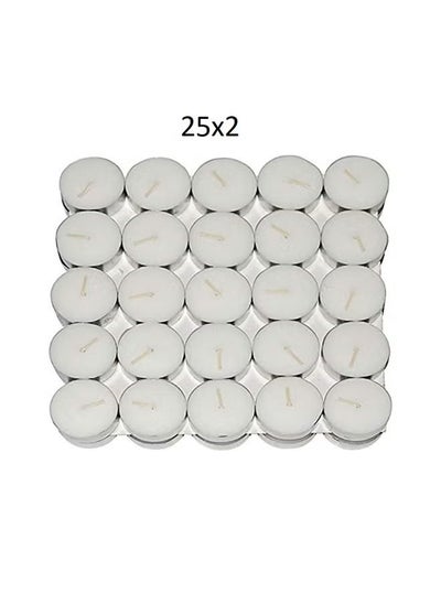 Buy 100-Piece Candle White/Silver 38mm in Saudi Arabia