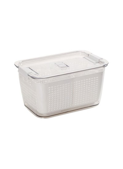 Buy Discharge Basket Fresh Holder Food Sections Refrigerator Boxes White in UAE