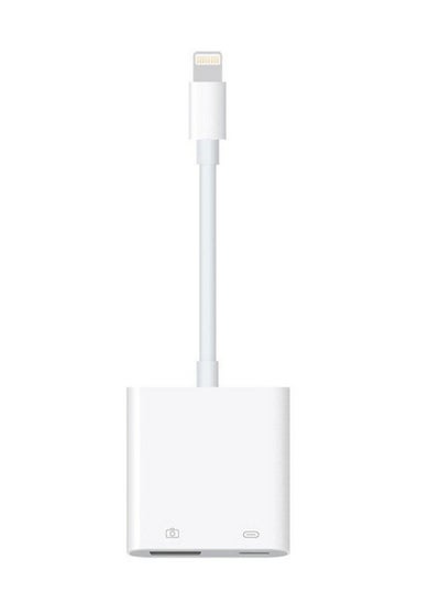 اشتري USB And Camera To Lightning Adapter White في الامارات