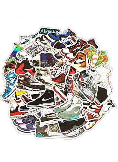 Buy Sneakers Shoes Stickers (50pcs) Skateboard Guitar Travel Case Sticker Door Laptop Luggage Car Bike Bicycle Stickers (Sneakers) in UAE