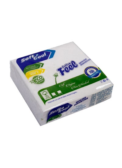 Buy 25 Pieces Soft N Cool Cotton Feel Paper Napkin 33x33cm in Saudi Arabia