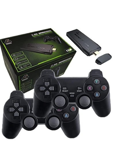 Buy Video Game Console 2.4G Double Wireless Controller Game Stick 4K Games Console Including 64GB Retrogames For PS1/GBA Boy Gift in UAE