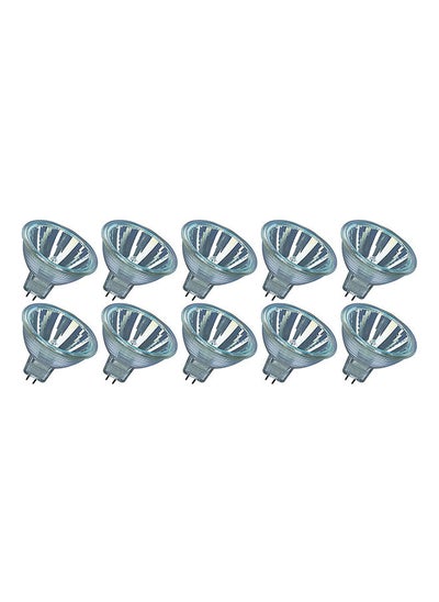 Buy 10-Piece Decostar 51S Halogen Lamp 12V 20W 36 Degree GU5.3 44860 WFL Light Bulb in UAE