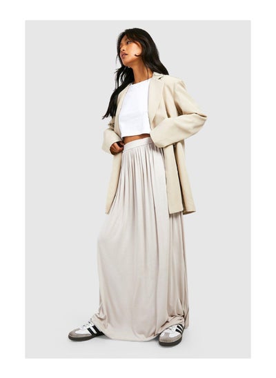 اشتري Basic Floor Sweeping Jersey Maxi Skirt في الامارات