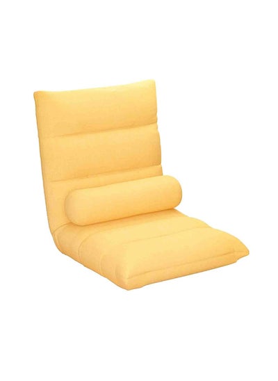 Buy Indoor Loungers Heavy Duty Floor Chair with Back Support Home & Office Relax Seat Cushions Fold Up Padded Bed Chair (Color : Yellow) in UAE