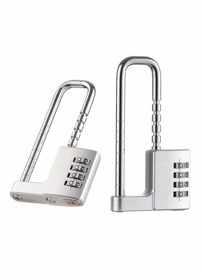 Buy Combination Padlock, Cabinet Lock Stainless Steel Gym Locker Lock Code Long Adjustable Shackle Lock for Outdoor, School, Gym, Sports lockers, Fences in UAE