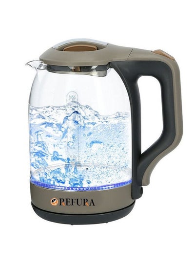 اشتري 1.8L Electric Glass Cordless Kettle with Auto-Shut Off Function 1500W Grey RE-11605 في السعودية