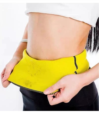 اشتري 1-Piece Belly Slimming Belt For Women And Men Polyester Black M في الامارات