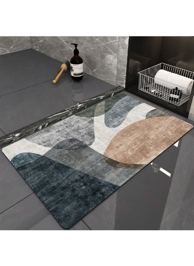 Buy Non Slip Bathroom Bath Mat Rug Diatomaceous Earth Quick Dry Water Absorbent in UAE