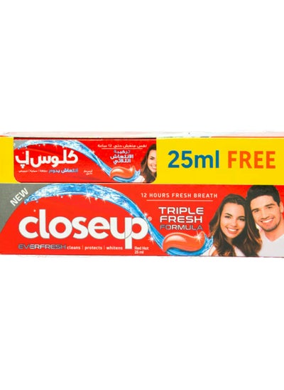 Buy Closeup Ever Fresh  Red Hot Toothpast100 Ml +Toothpaste 25Ml in Egypt