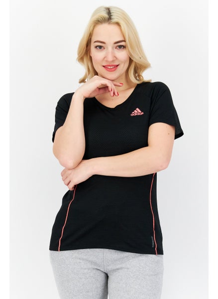 اشتري Women Sportswear Fit Short Sleeves Training Top, Black في الامارات