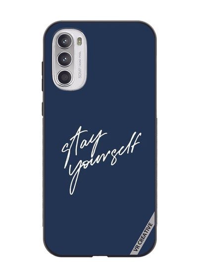 Buy Protective Case Cover For Motorola Moto G82 Stay Yourself Design Multicolour in UAE