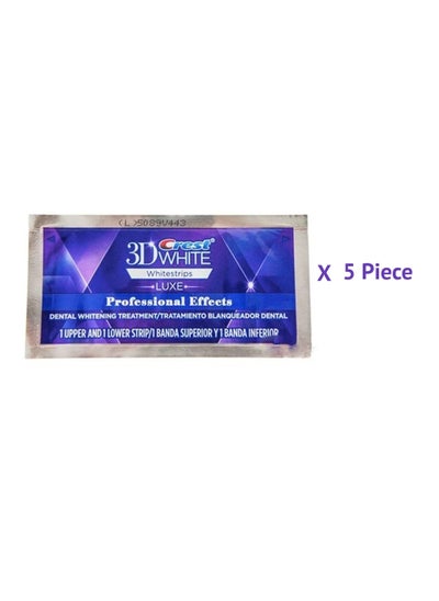 Buy 5-Piece 3D Whitestrips Teeth Whitening Professional Effect 10 Strip in UAE