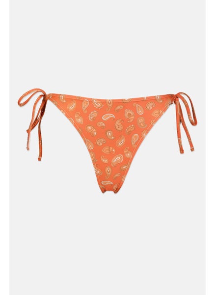 اشتري Women Paisley Print Bikini Bottom, Rust Combo في الامارات