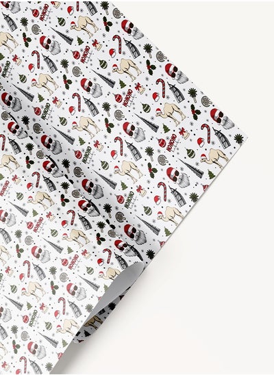 اشتري Santa White Wrapping Paper – UAE-Themed Christmas Gift Wrap في الامارات