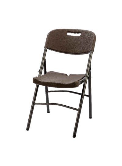 Buy Foldable and Lightweight Chair Brown 65 x 44.5 x 80 cm in Saudi Arabia