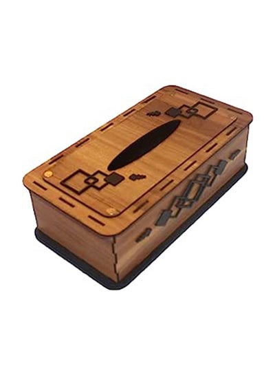 اشتري Arts Of Laser Wooden Tissue Box - Brown في مصر