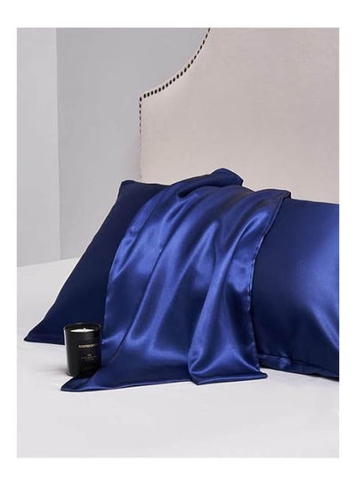 Buy Blue Satin Pillowcase For Hair And Skin in Egypt