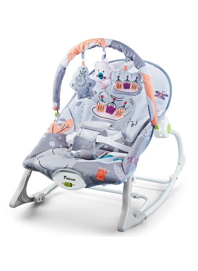 Buy TEKNUM 3In1 Rocker/Baby Seat/Recliner with Soothing Music - Party Grey in UAE