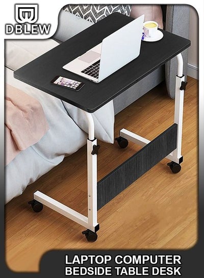 Buy Adjustable Desktop Computer Mobile Laptop Desk Home And Office Desks For Work and Study Moveable Portable Coffee Bedside Table in UAE