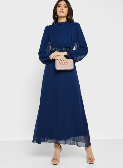 Buy Embellished Waist Detail Dress in Saudi Arabia