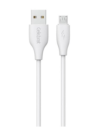 Buy Celebrat CB-31 Portable USB To Lightning Fast Charge And Data Transmission Cable With Smart Design And Practical Fits Iphone 2.4A /480mbps /1M - White in Egypt