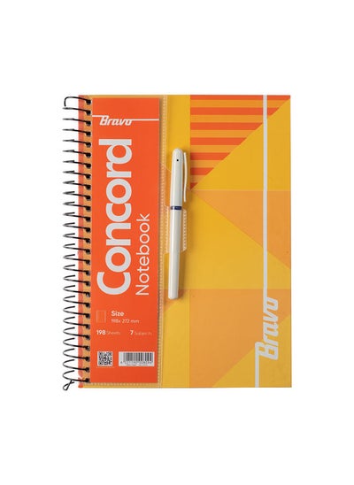 Buy New Concord Notebook Large - 7 Subjects - Orange in Egypt