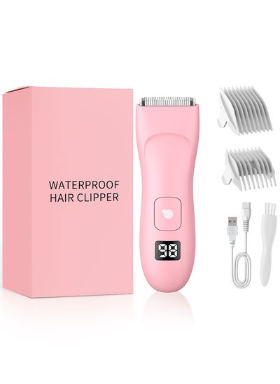 Buy Rechargeable Waterproof Hair Clipper and Hair Trimmer, Wet and Dry Shaver for Sensitive Areas - LED Digital Display in Saudi Arabia