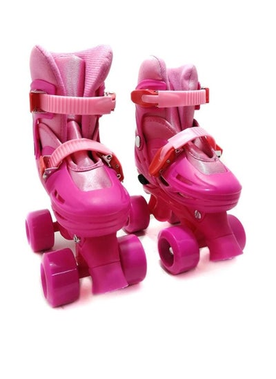 Buy Skate Shoe with Four Small Pink Wheels in Saudi Arabia