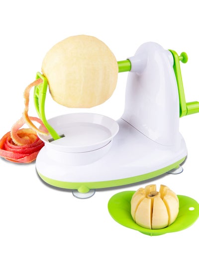 اشتري Apple&Pear Peeler and Slicer, Stainless Steel Apple Cutter with 8 Wedges Efficient Pear Peeler Apple and Pear Corer Safe Stainless Steel Slicer Stainless Steel Blade, Quick and Thin في السعودية