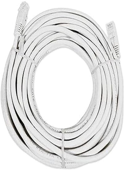 اشتري Cat 6 Network Cable - 15 Meter Length 15M CAT6 RJ45 Ethernet Network Cable Grey في مصر