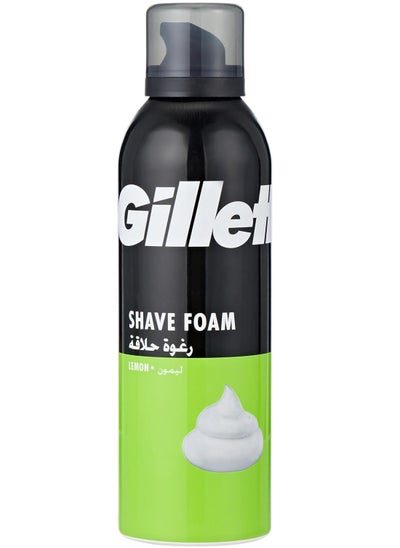 Buy Gillette Lemon Shaving Foam For Men 200ml in Saudi Arabia