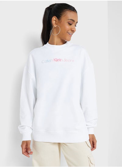 Buy Crew Neck Graphic Sweater in UAE