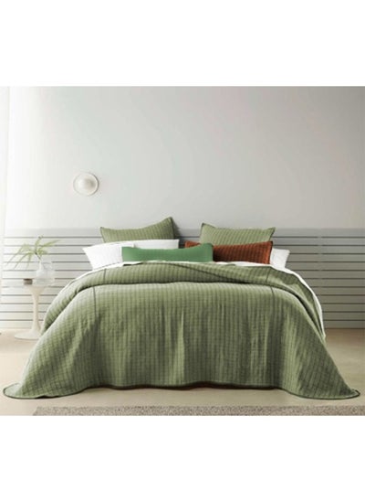 اشتري Allure Arvada 7 -Piece King Comforter Set 240X260 Cm Green في الامارات