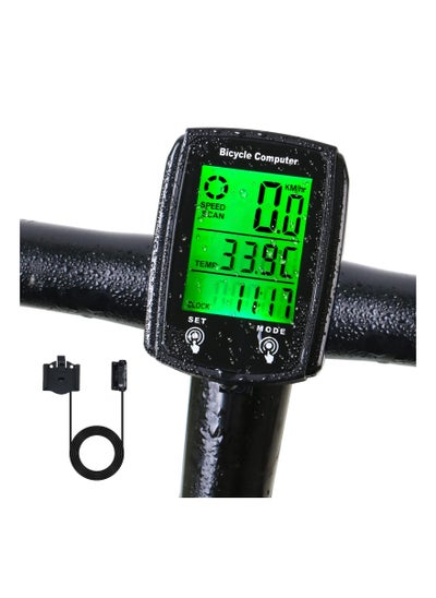 Buy Wired Bike Computer, MPH KM/H Bicycle Computer, Digital LCD Backlight Display Bike Speedometer, Waterproof Cycling Computers Odometer, Multifunctional Automatic Wake-up Odometer for Bike in UAE